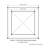VESA 100m / 75mm mounting template